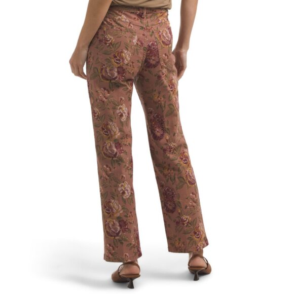 BAGATELLE COLLECTION Valencia Floral 5 Pocket Relaxed Straight Jeans - Picture 2 of 2